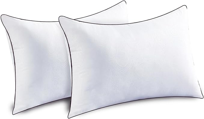 JOLLYVOGUE Bed Pillows Standard Size Set of 2, Cooling and Supportive Full Pillow 2 Pack for Side and Back Sleepers, Down Alternative Hotel Collection Sleeping Pillows, 26x20 Inches