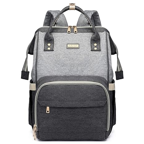 Diaper Bag Backpack for Women, Baby Bags for Girls,Diaper Bag with Changing Pad, and Insulated Pockets (Dark Grey +Light Grey)