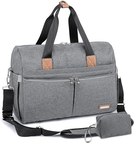 RUVALINO Diaper Bag Tote, Hospital Bag Large Travel Weekender Diaper Changing Messenger for Mom and Dad
