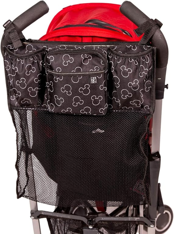 Disney Baby by J.L. Childress Cups 'N Cargo Universal Stroller Organizer & Accessory, Mickey Black