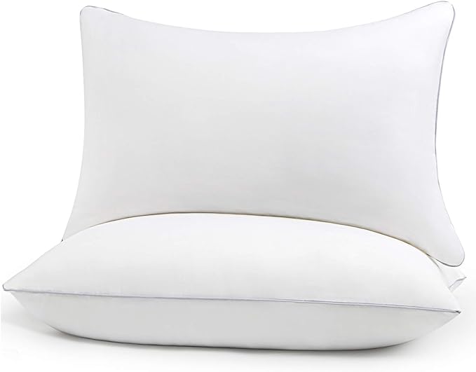 HIMOON Bed Pillows for Sleeping 2 Pack,Queen Size Cooling Pillows Set of 2,Top-end Microfiber Cover for Side Stomach Back Sleepers