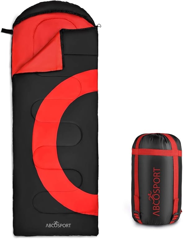 Sleeping Bag – Envelope Lightweight Portable, Comfort with Compression Sack - Great for 3 Season Traveling, Camping, Hiking, Outdoor Activities & Boys.