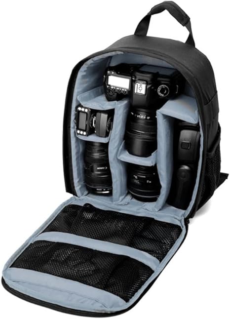 winvin Waterproof SLR/DSLR Camera Backpack Shoulder Bag Travel Case For Canon Nikon Sony Digital Lens (Medium, Grey)