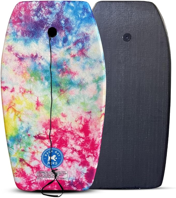 Back Bay Play 26"-41" Body Boards - Lightweight EPS Core Boogie Boards for Beach - Bodyboard, Boogie Board for Beach Kids with Wrist Leash Surfing for Kids & Adults