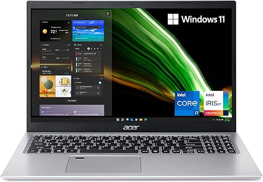 Acer Aspire 5 A515-56-702V Laptop | 15.6" Full HD IPS Display | 11th Gen Intel Core i7-1165G7 | Intel Iris Xe Graphics | 16GB DDR4 | 512GB SSD | WiFi 6 | Fingerprint Reader | BL Keyboard | Windows 11