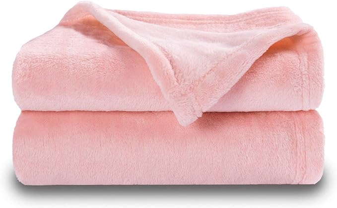 NANPIPER Baby Blankets, Super Soft Fleece Fuzzy Blanket for Toddler, Luxury Cozy Lightweight Microfiber Plush Blanket-Throw Size 30"x40",Pink