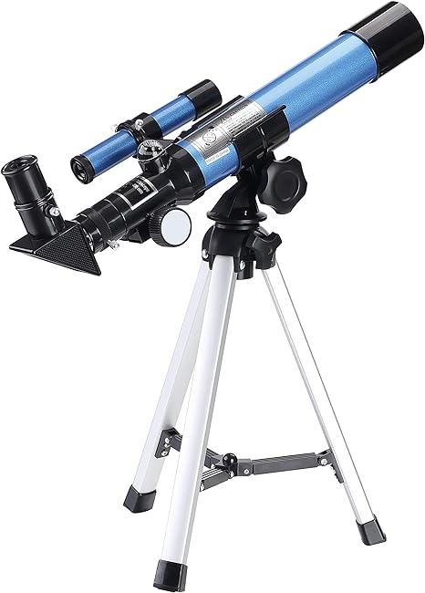 AOMEKIE Telescopes for Kids 40/400 with Tripod 2 Eyepieces Portable Telescopes for Astronomy Beginners with Finderscope and Compass for Kids 8-12 Years Old