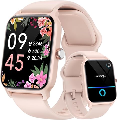 Fitpolo Smart Watch for Women Android & iPhone, Alexa Built-in [1.8" HD Screen] IP68 Waterproof Fitness Watch with Bluetooth Call (Answer/Make), Heart Rate/Sleep/SpO2 Monitor, 100 Sports Trackers