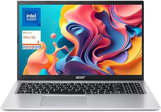 Acer 2023 Newest Aspire 1 Slim Laptop, 15.6'' Full HD Display, 16GB Memory, 1TB SSD Storage, Intel Dual-core Processor, Ethernet Port, Type-C, Windows 11 Home S, Year Microsoft 365 Included, Silver