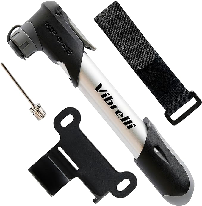 Mini Bike Pump - Presta & Schrader Bicycle Pump - 120 PSI Tire Pump for Road & MTB - No Valve Changing Needed
