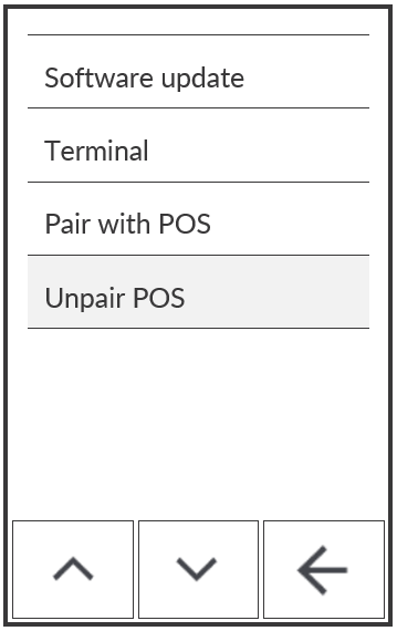 POS menu is shown with item "Unpair POS" highlighted.