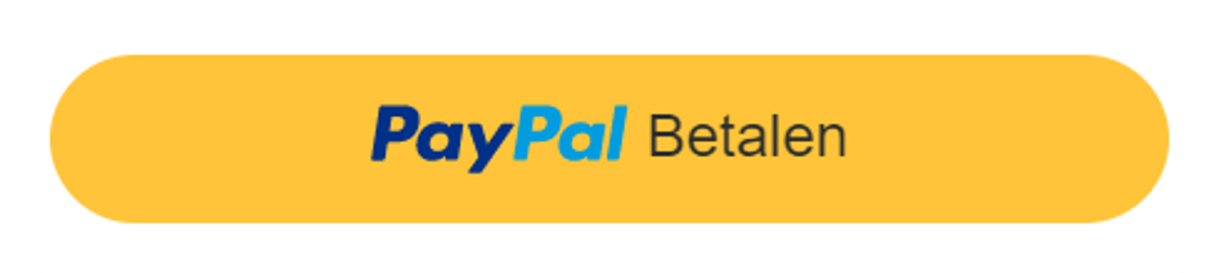 Screenshot van amberkleurige PayPal Checkout-knop met het PayPal-logo en het woord 'Checkout' in zwarte tekst.