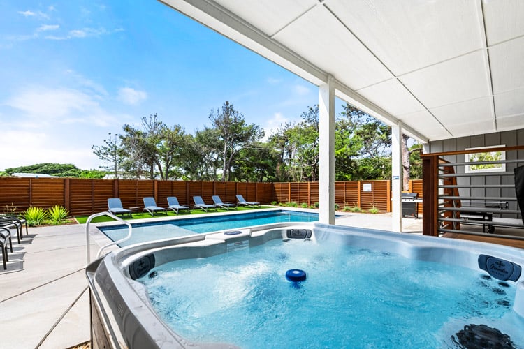 Poolside Hot Tub