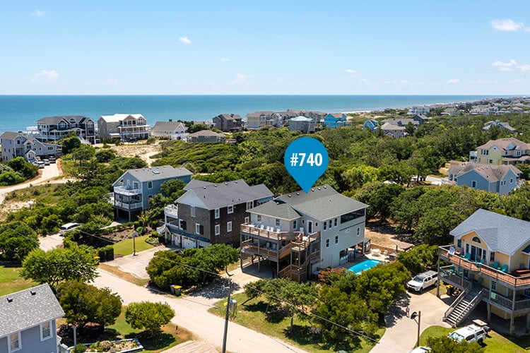 Aerial View Towards Ocean