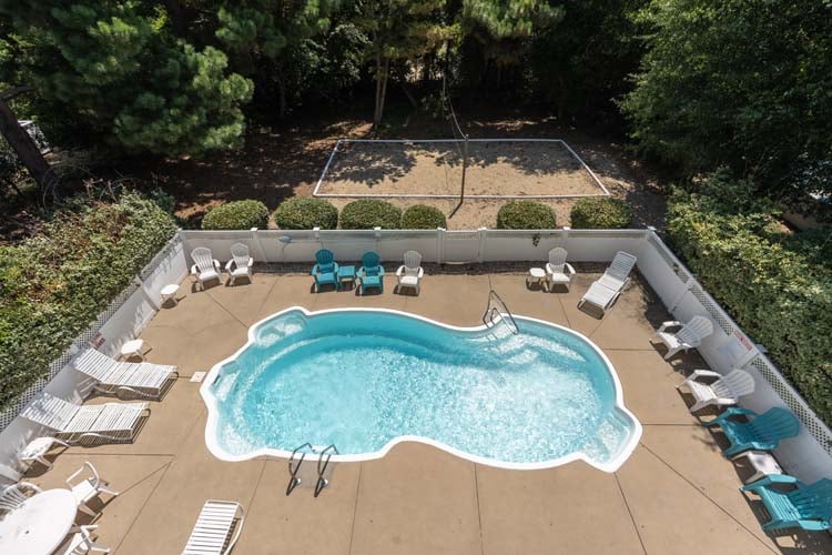 Pool and Volleyball Court