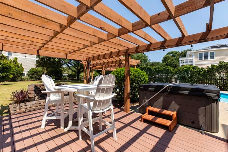 Outdoor Seating and Poolside Hot Tub