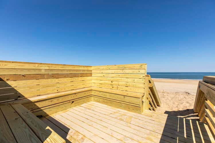 Private Dune Deck with Built-In Seating