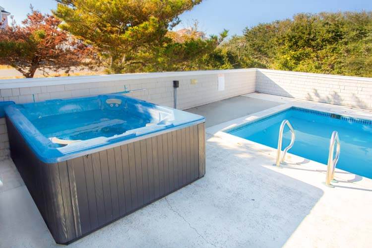 Poolside Hot Tub
