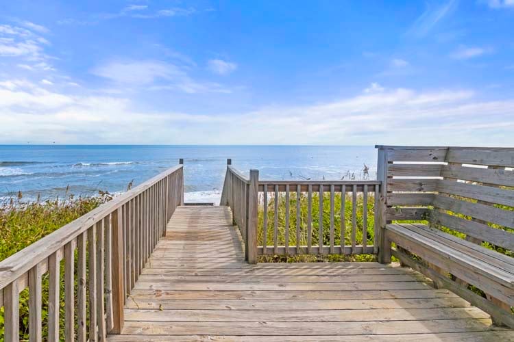 Private Dune Deck with Built-In Seating