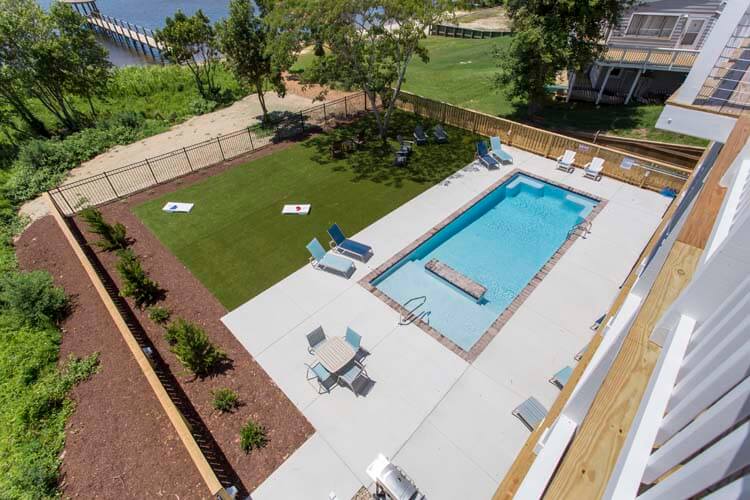 Pool and Backyard with Artificial Turf 