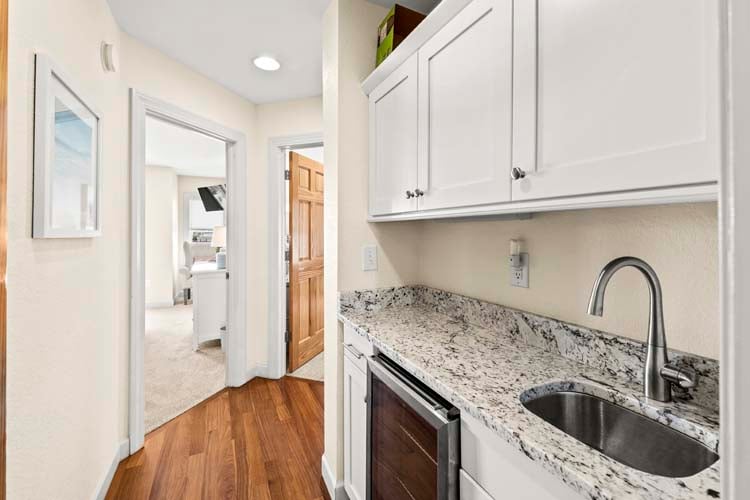 2nd Floor Wet Bar in Hallway Near Bedrooms