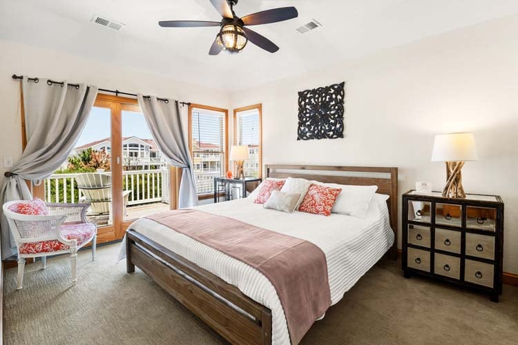2nd Floor King with Private Bath and Deck Access