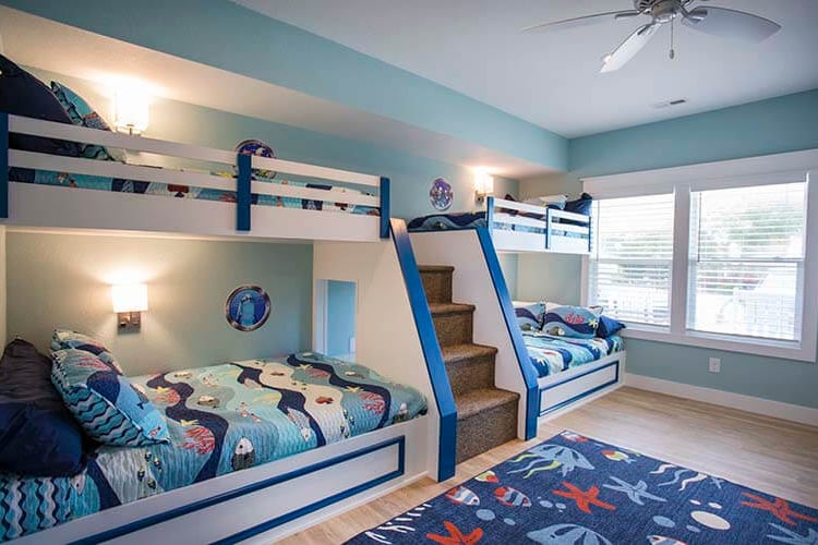 Ground Floor Pyramid Bunks with Private Bath