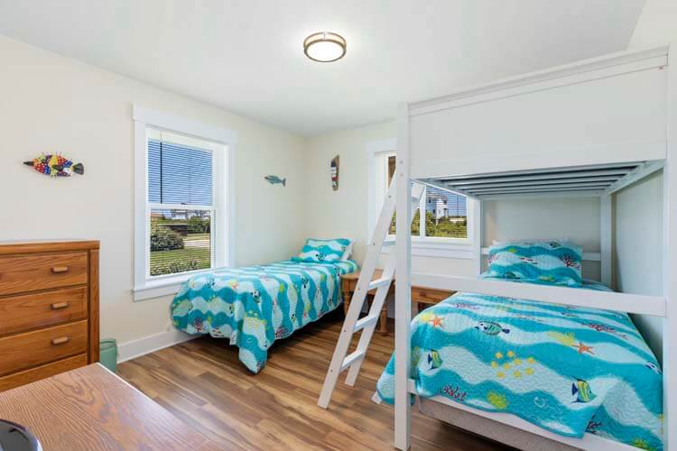 1st Floor Twin Bunk & Twin with Shared Bath