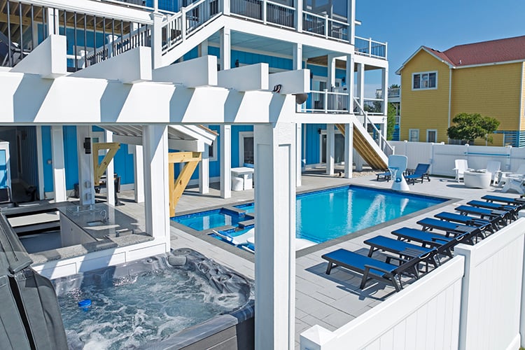 Poolside Hot Tub
