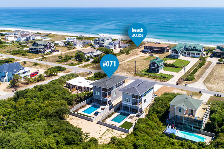 Aerial View - Beach Access One Lot North