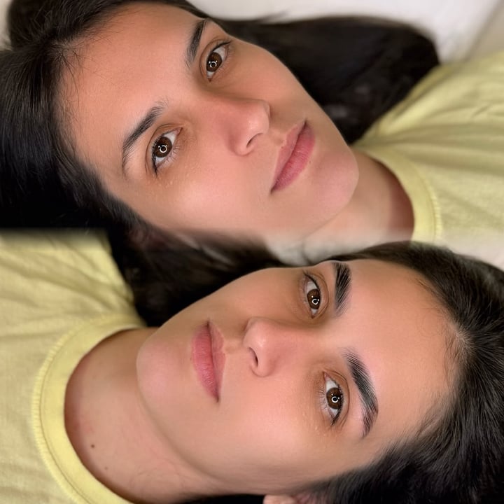 Naturalidade ✨ Um antes e depois que mostra que Brow Lamination não precisa deixar a sobrancelha artificial. 🤎 A técnica organiza, direcion