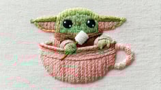 Cute Pastel Embroidery Design Prompt