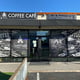 Coffee Cafe signage and printed window displays