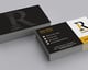 Stack of printed business cards in two variations.