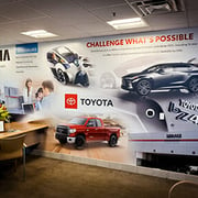 Custom wall mural example for Toyota vechicles