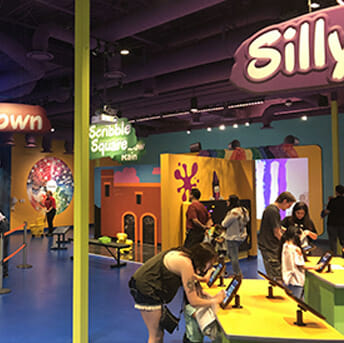 Interior signage and wall graphics for the Crayola Experience
