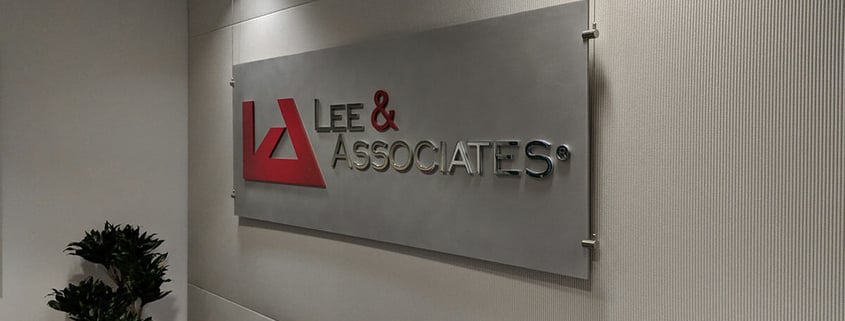 Printed dimensional sign for Lee & Associates