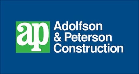 Logo for Adolfson & Peterson Construction.