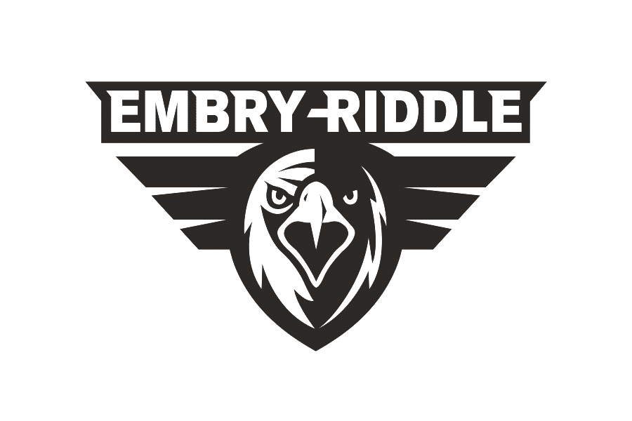 Black logo for Embry Riddle