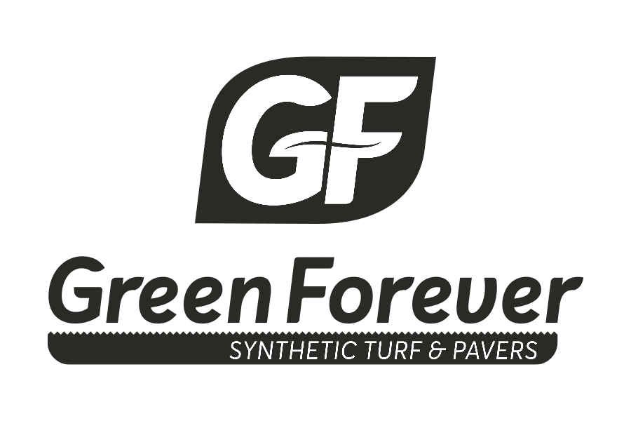 Green Forever Synthetic Turf & Pavers logo in black