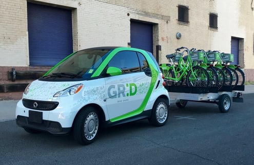 printed vehicle car wrap and bike graphics for grid