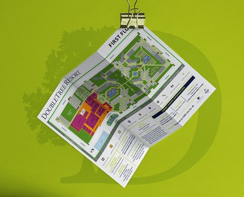 3-fold color brochure for DoubleTree Resort