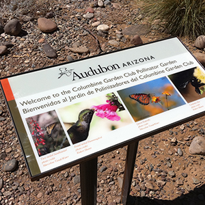 printed acm dibond sign for outdoor use audubon arizona informational display