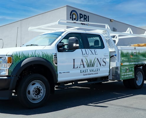 Vehicle Wrap: Luxe Lawns - Print By PRI Graphics & Signs