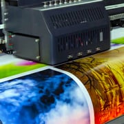 Commercial color printing printing a project.