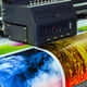 Commercial color printing printing a project.