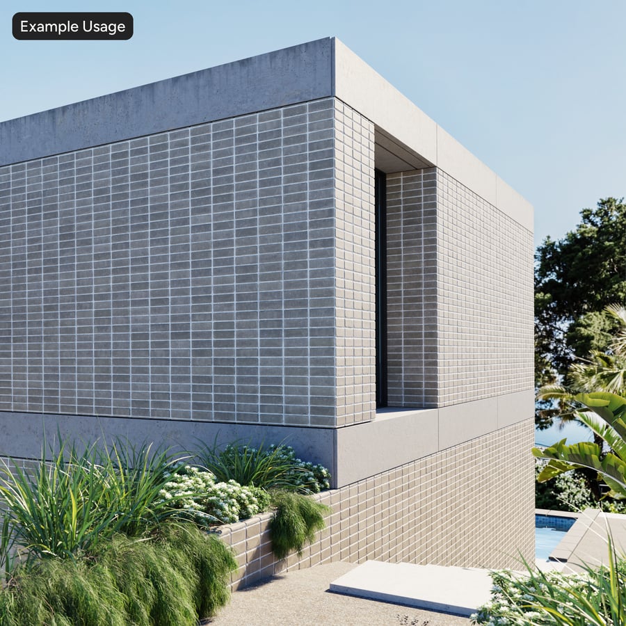 Smooth Stack Bond Brick Wall Texture, Brown