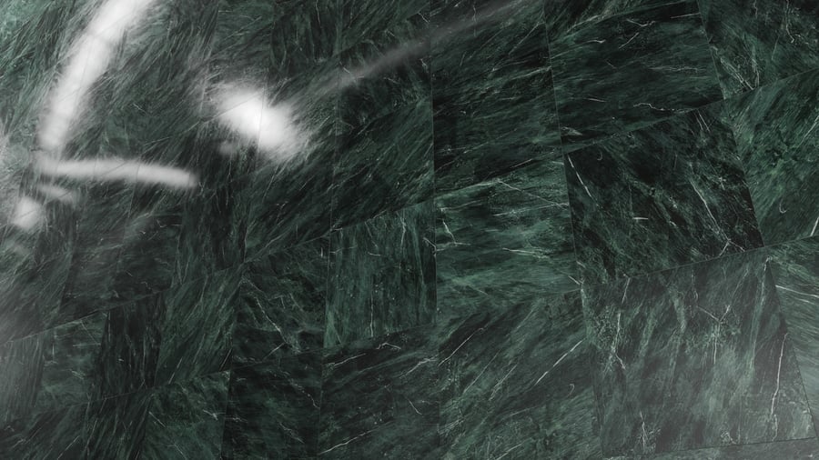 Honed Empress Marble Tile Stacked Texture, Green