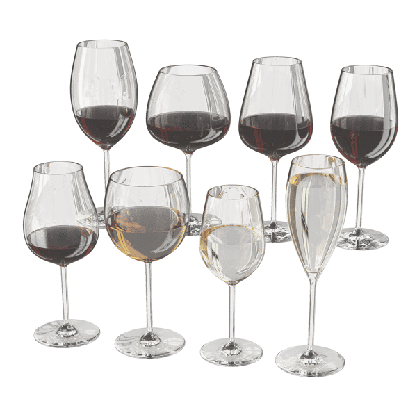 Full Wine Glasses Model