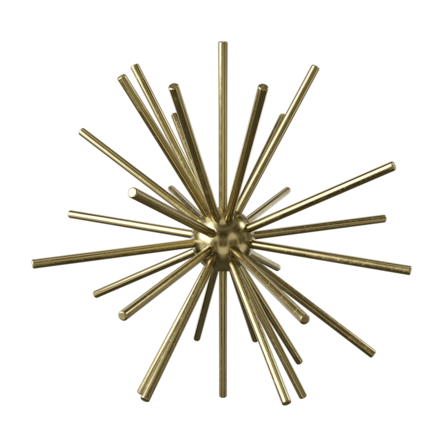 Burnt Brass Spiky Sculpture Home Decor Model